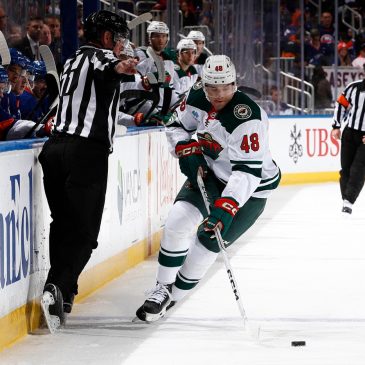 After trading places, Daemon Hunt finds chemistry on Wild blue line