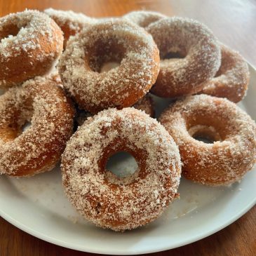 Baked apple cider doughnuts warm the soul