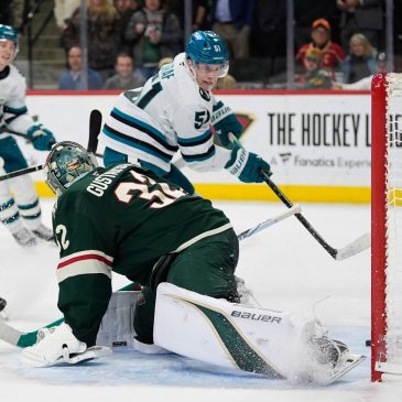 Wild dominate early, but Sharks rally for 2-1 overtime victory