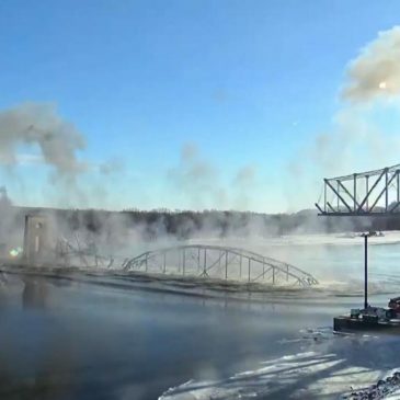 Implosion takes down a nearly century-old Mississippi River bridge