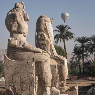 Egypt reveals restored colossal statues of pharaoh in Luxor