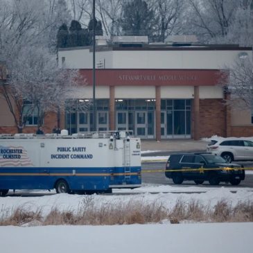 Student injured, man dead in shooting outside Minnesota high school