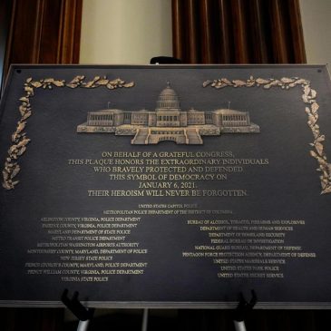 This Jan. 6 plaque was made to honor law enforcement. It’s nowhere to be found at the Capitol