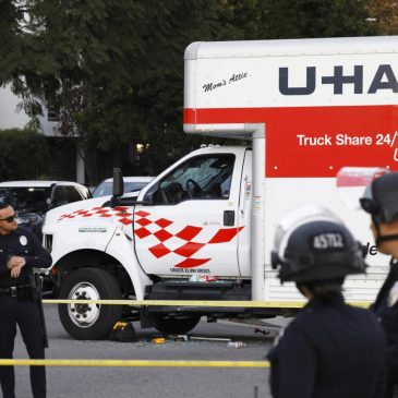 Man accused of recklessly driving U-Haul into Iran protest in Los Angeles, police say