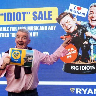 Ryanair CEO dismisses Elon Musk’s idea of buying the airline as verbal feud escalates