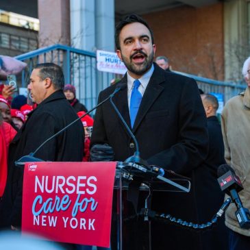 NYC Mayor Zohran Mamdani and US Sen. Bernie Sanders rally with nurses on ninth day of strike