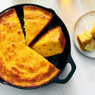 This easy cornbread is spicy-cheesy goodness