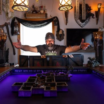 He builds tables for Dungeons & Dragons players. They sell for over $10,000 a pop