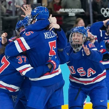 Team USA wins 3rd Olympic gold in women’s hockey, beating Canada 2-1 with OT goal