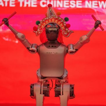 People — and robots — are getting ready to celebrate the Lunar New Year in China