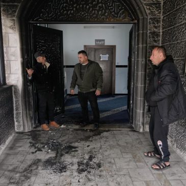 Israeli settlers torch and deface a West Bank mosque as Ramadan begins