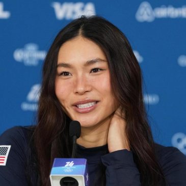Chloe Kim will ride Olympic halfpipe with a shoulder brace, says she’s anxious but also confident