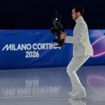 Olympic skating’s new addition is a backward-skating cameraman blending in to capture emotion